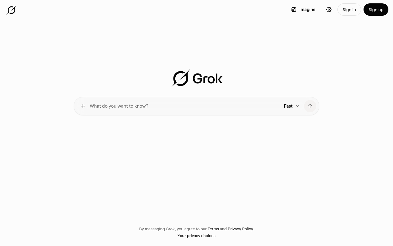 Grok desktop interface screenshot (2026-08-03)