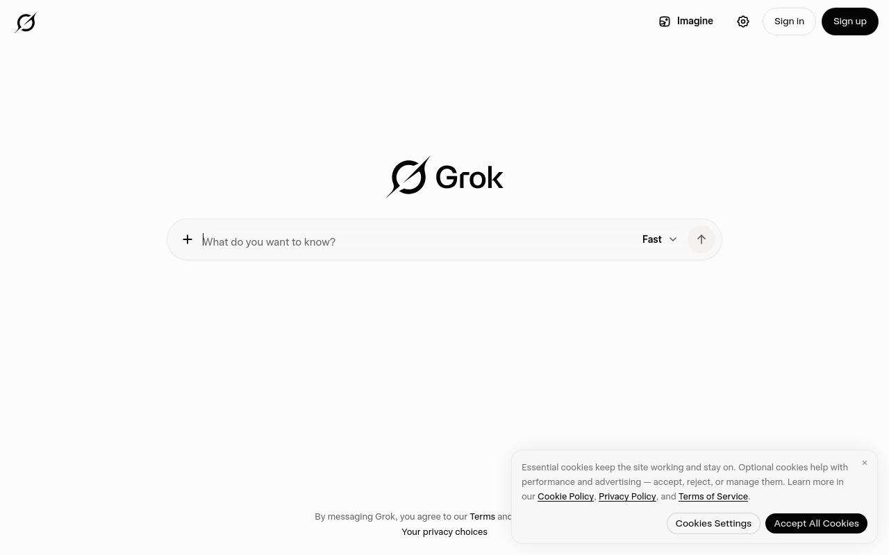 Grok desktop interface screenshot (2026-08-10)