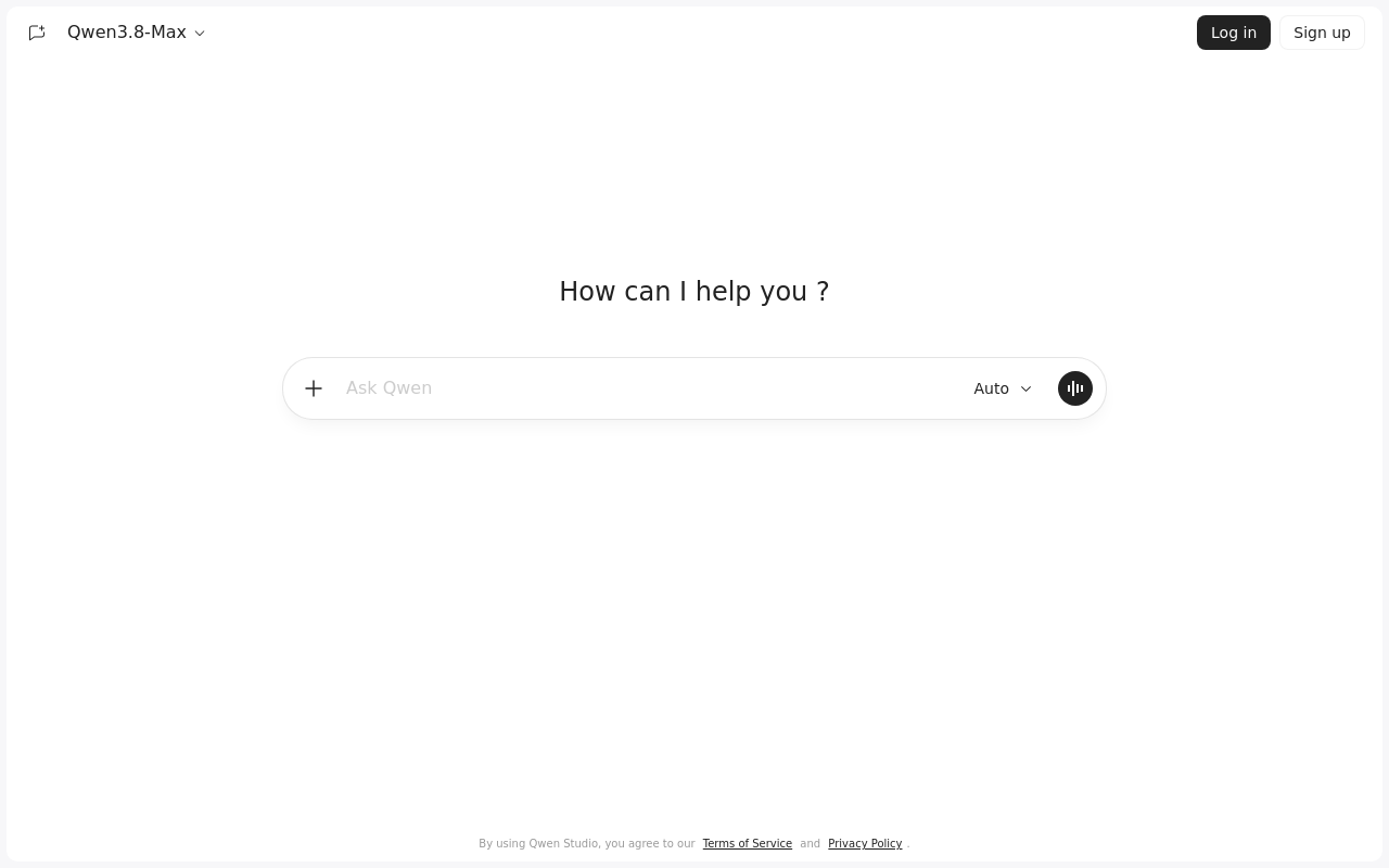 Qwen Chat desktop interface screenshot (2026-08-10)