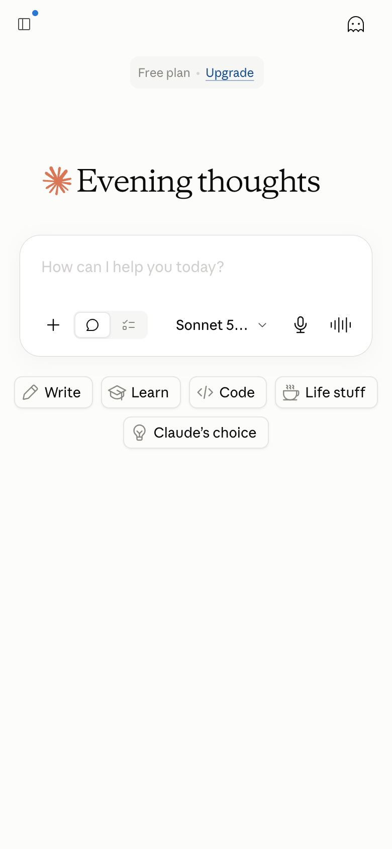 Claude mobile interface screenshot (2026-08-17)