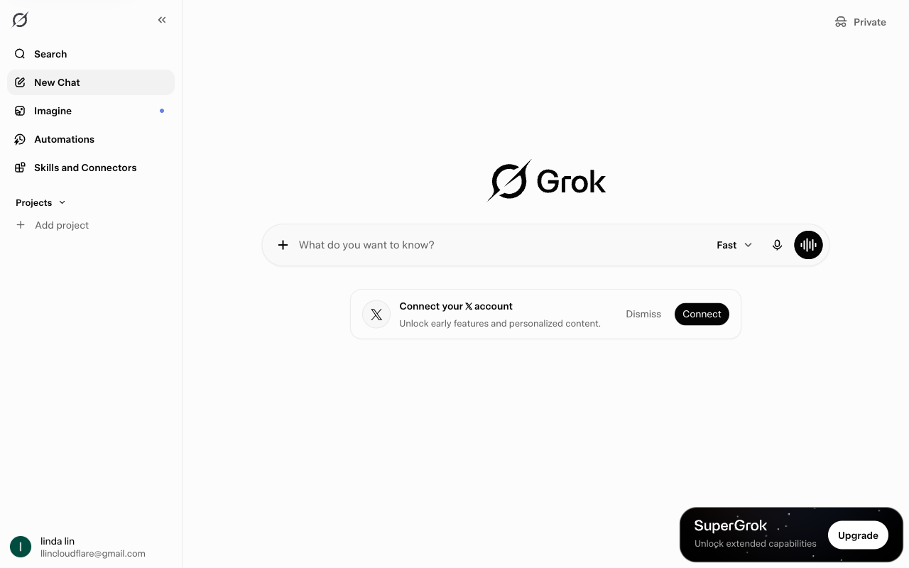 Grok desktop interface screenshot (2026-08-17)
