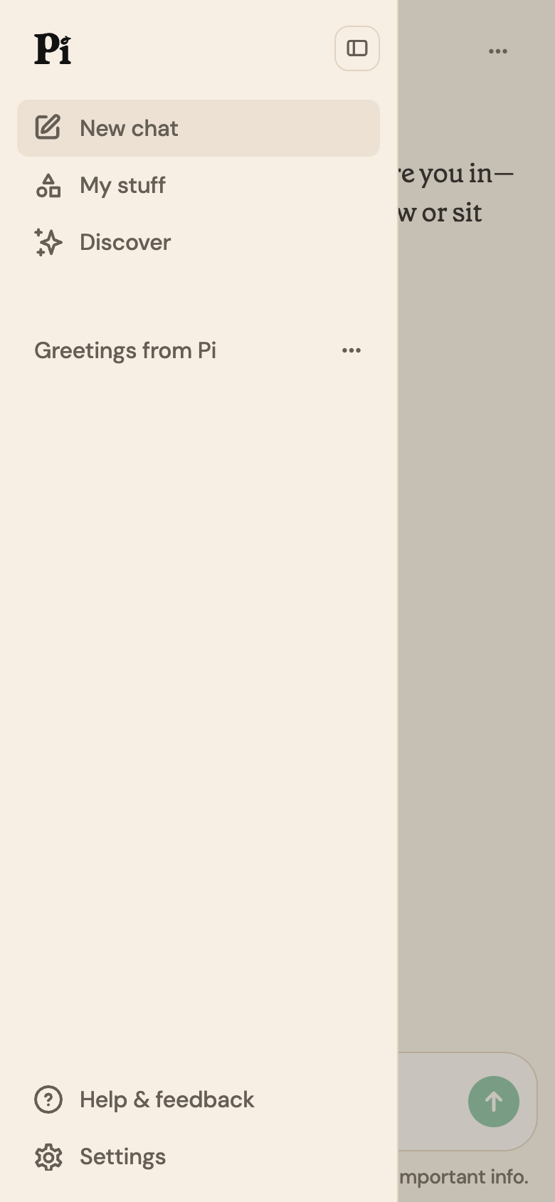 Pi mobile interface screenshot (2026-08-17)