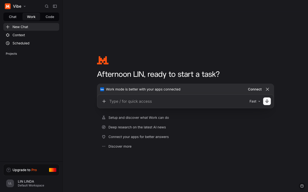 Le Chat desktop interface screenshot (2026-08-24)