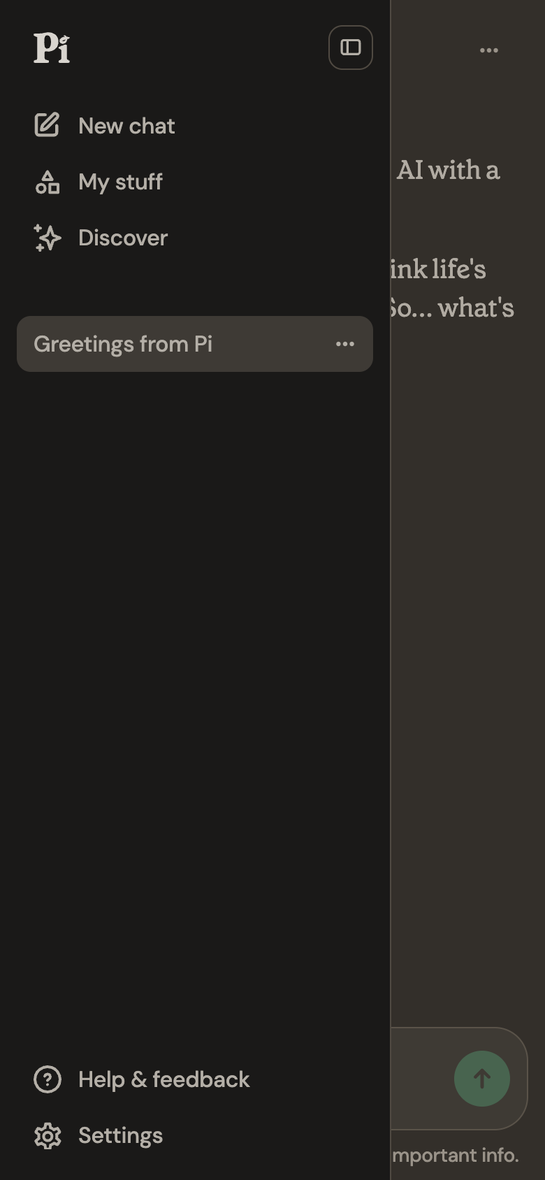 Pi mobile interface screenshot (2026-08-24)