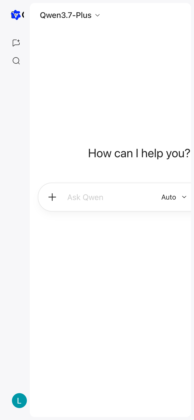 Qwen Chat mobile interface screenshot (2026-08-24)