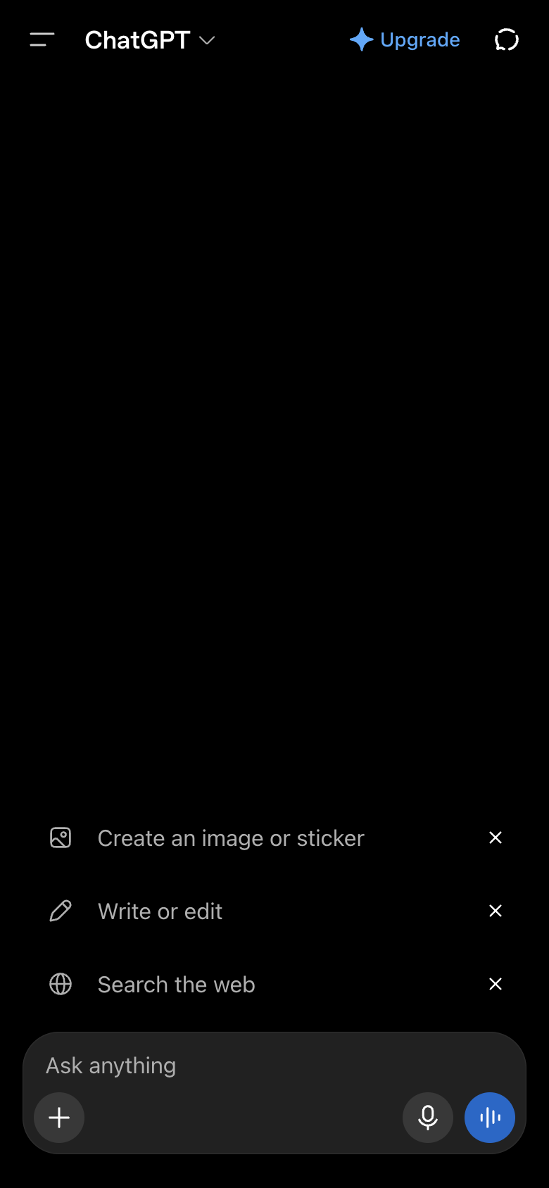 ChatGPT mobile interface screenshot (2026-09-21)