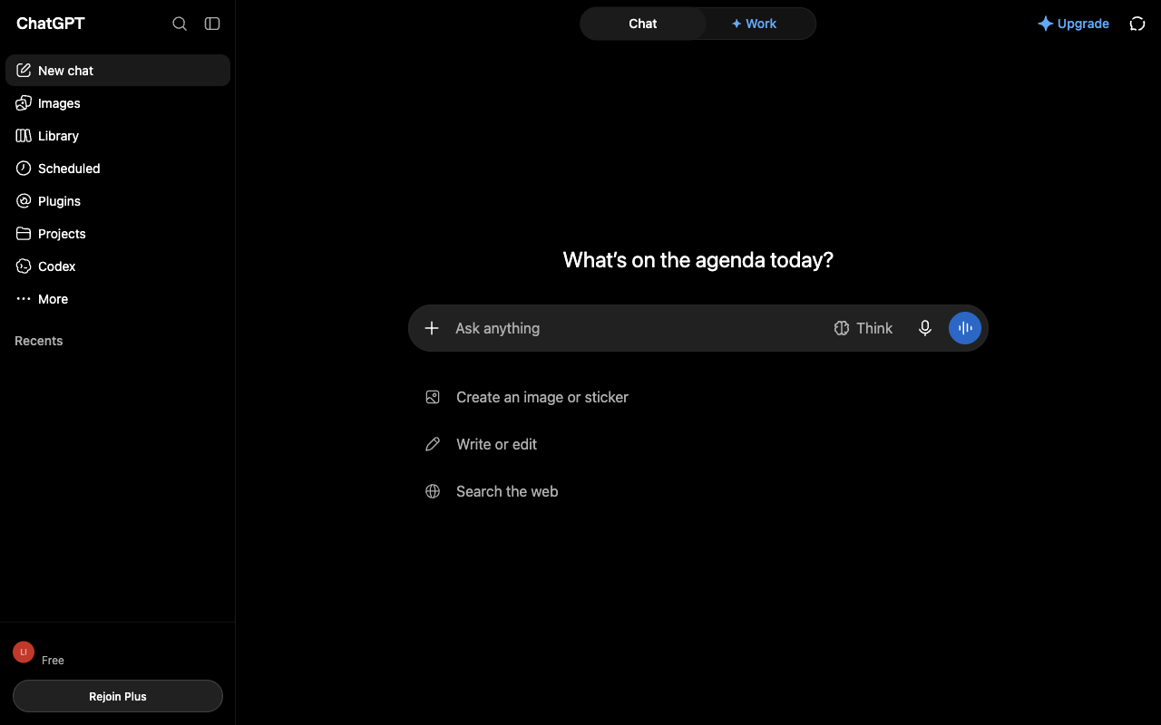 ChatGPT desktop interface, week of September 28, 2026