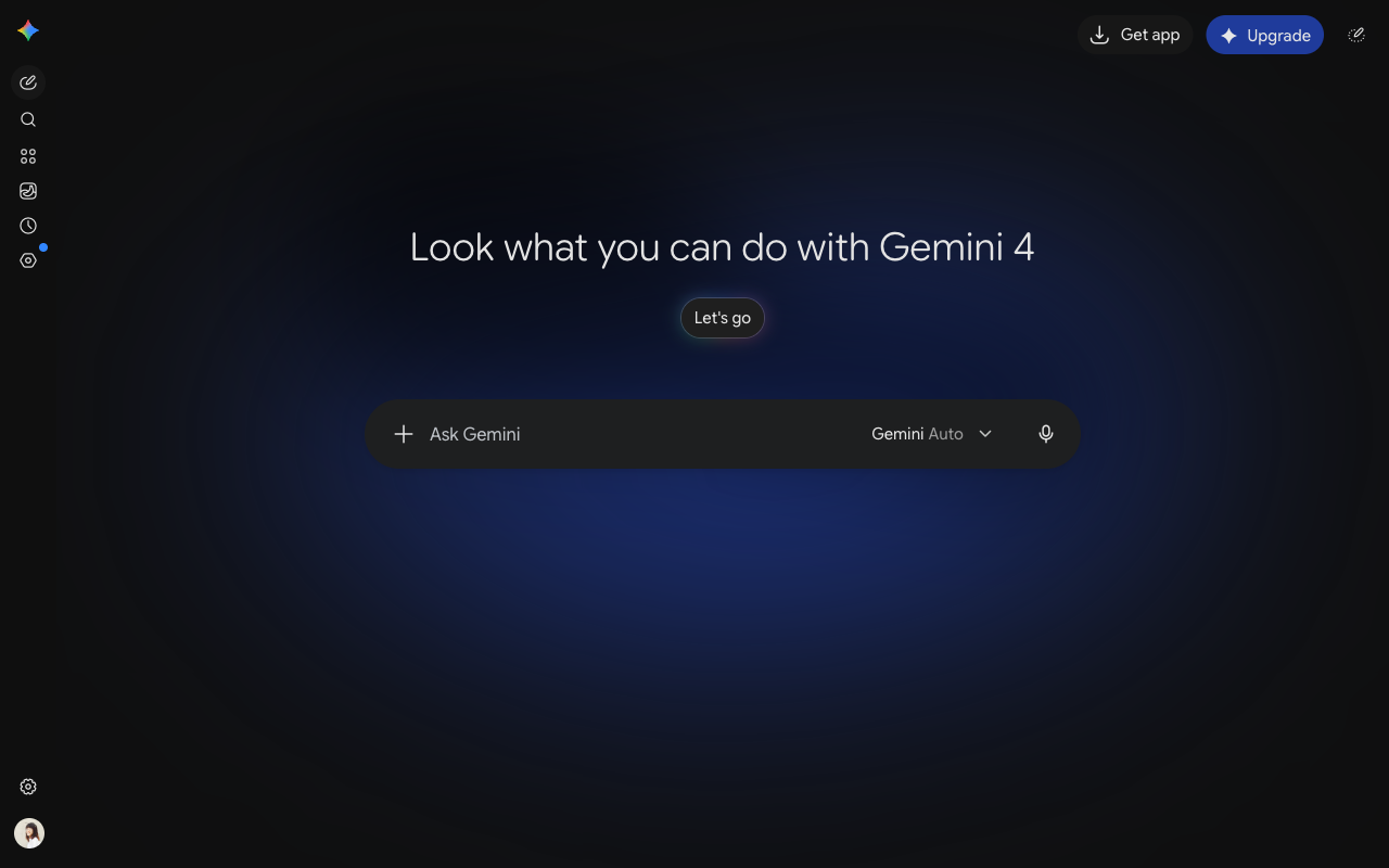 Gemini desktop interface, week of October 12, 2026