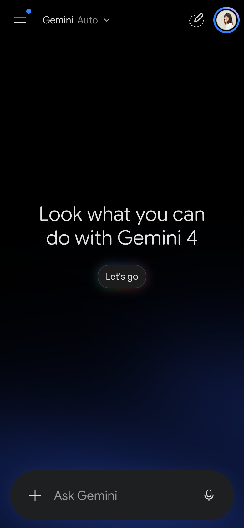 Gemini mobile interface, week of October 12, 2026
