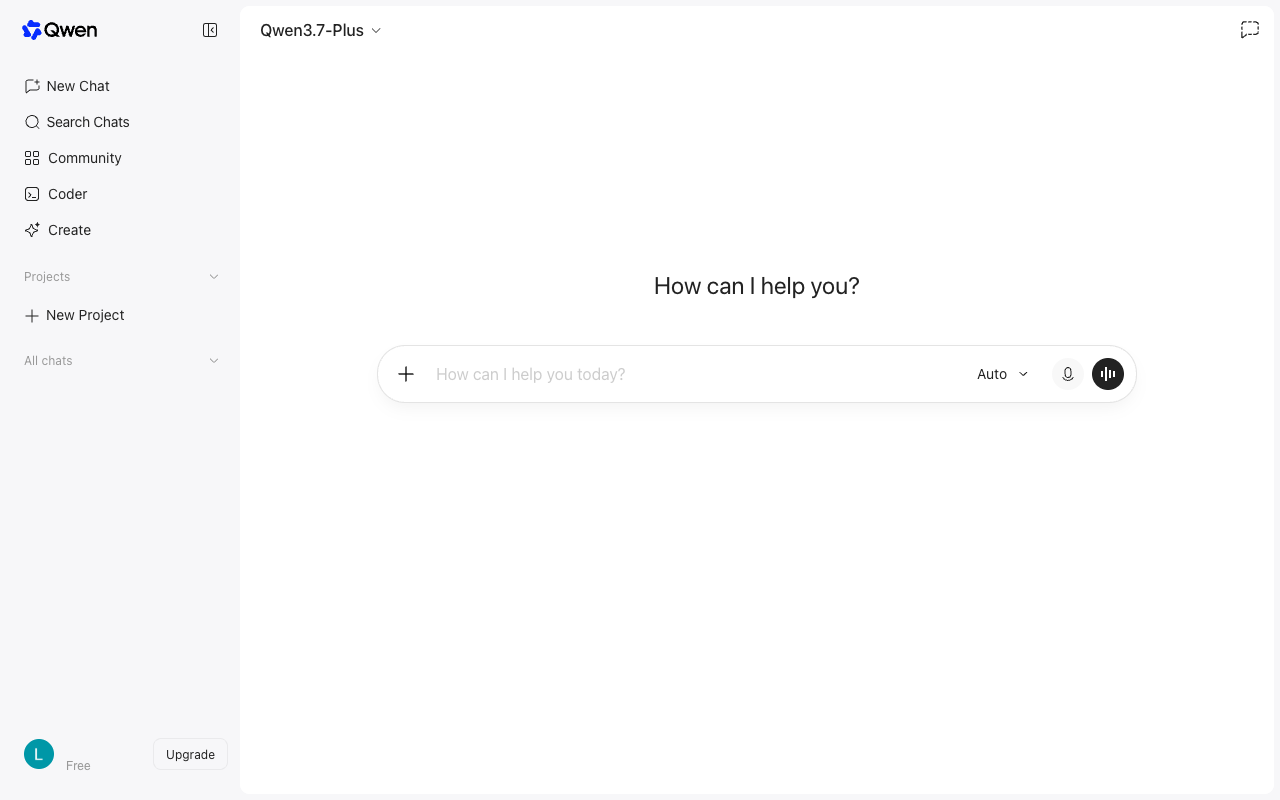 Qwen Chat desktop interface, week of October 12, 2026